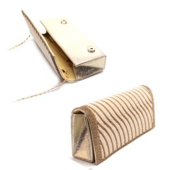 Sophia Collection Gold Stone & Pearl Clutch Bag - Picture 3 of 8